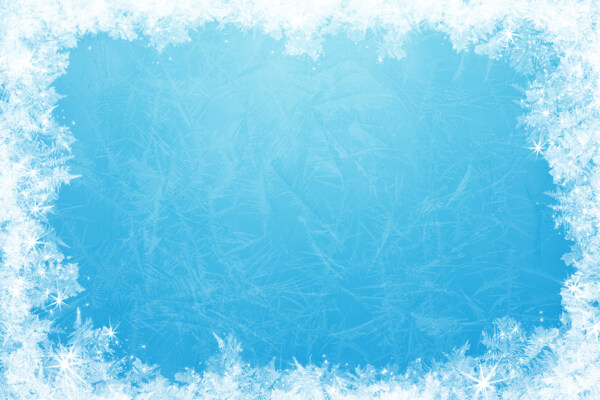 蓝色冰花背景图片