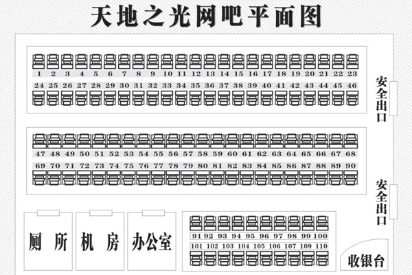 網(wǎng)吧平面圖圖片