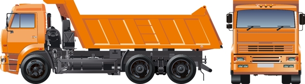 大卡车向量车自卸卡车