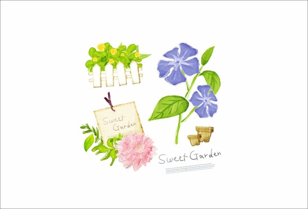 卡通花