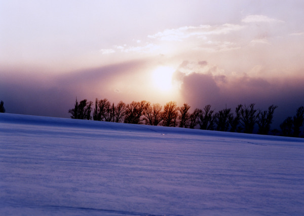 夕陽雪景