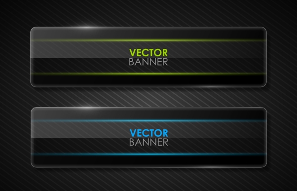 黑色炫酷banner矢量素材5