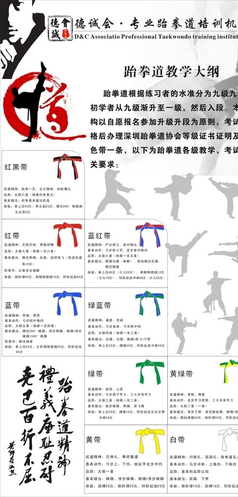 跆拳道教学大纲图片