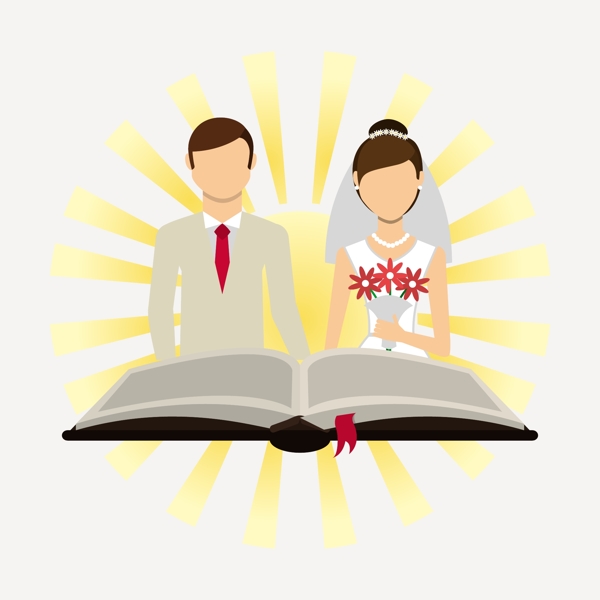 创意结婚邀请函设计素材模板下载