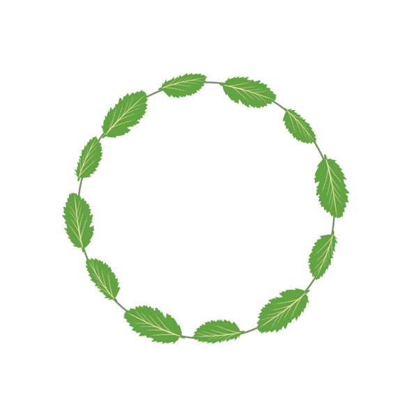 葉子植物手繪風(fēng)邊框元素