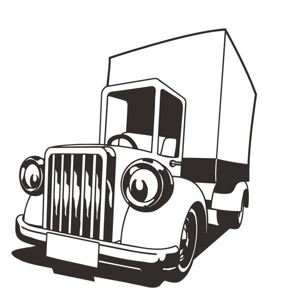 印花矢量圖貨車交通工具運(yùn)輸色彩免費(fèi)素材