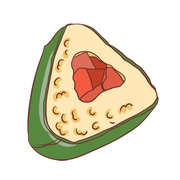 卡通三角形寿司插图