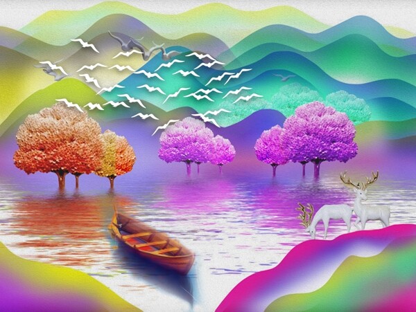 新中式背景墻