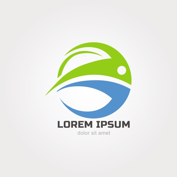 抽象彩色圓形logo矢量素材