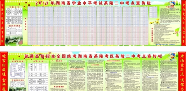學(xué)校考點宣傳欄圖片