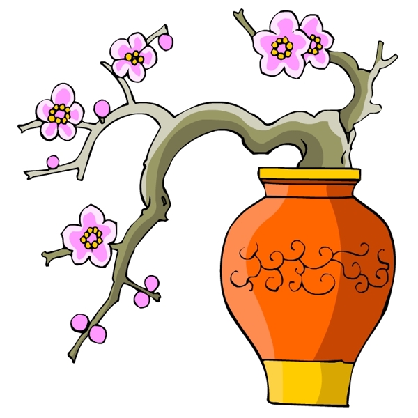 花卉古典插畫