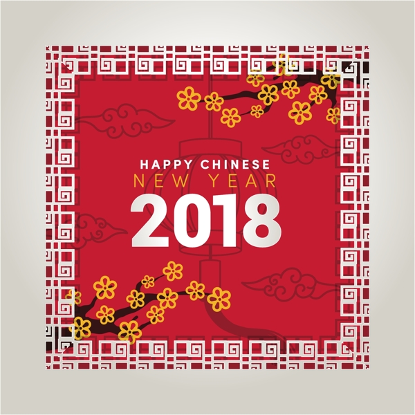 中国风古典边框2018海报设计