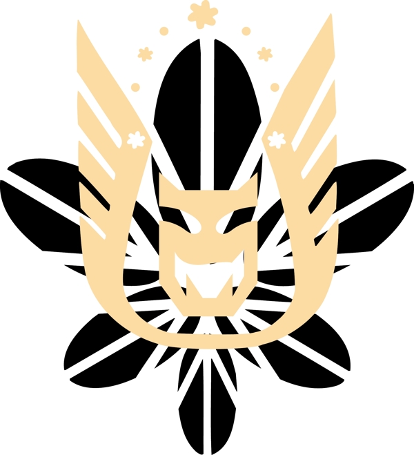 印花矢量圖徽章標(biāo)記色彩黃色黑色免費(fèi)素材