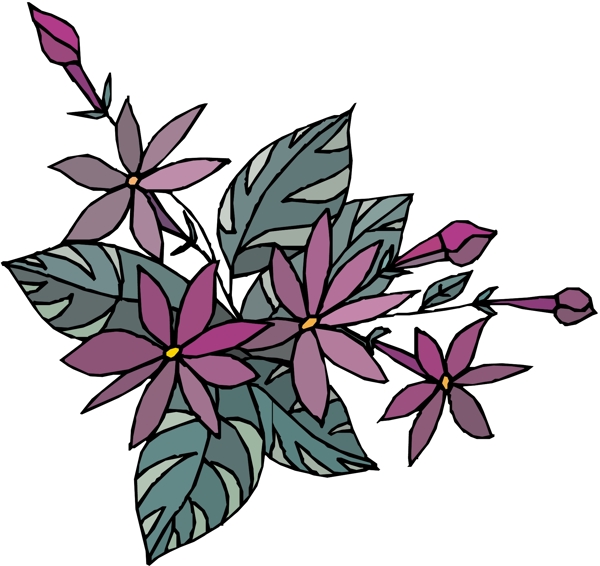 花朵花草鮮花矢量EPS格式1479