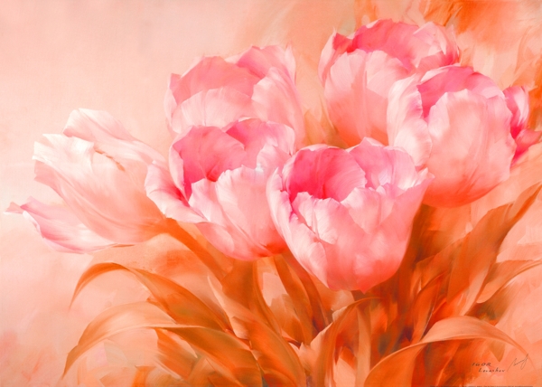 花卉油畫(huà)圖片