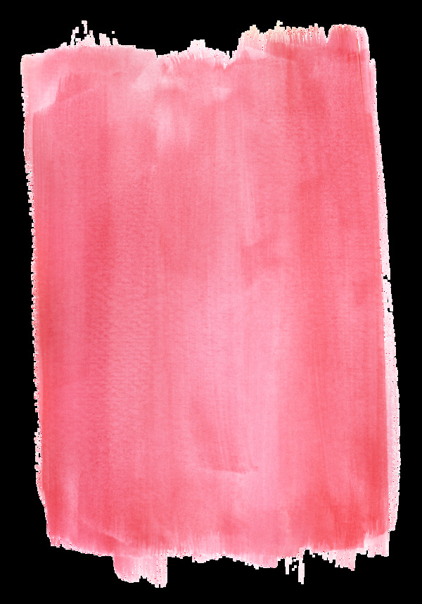 粉色毛笔刷卡通透明素材