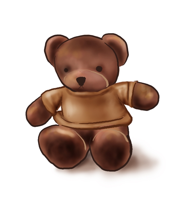 手绘玩具棕色小熊