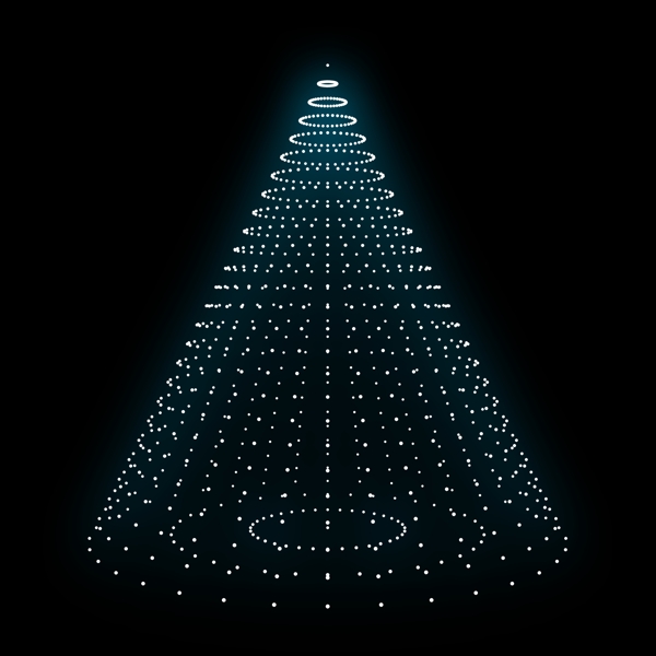 光效粒子金字塔錐形