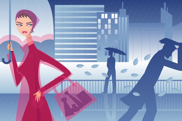 位圖插畫時(shí)尚插畫人物女人免費(fèi)素材