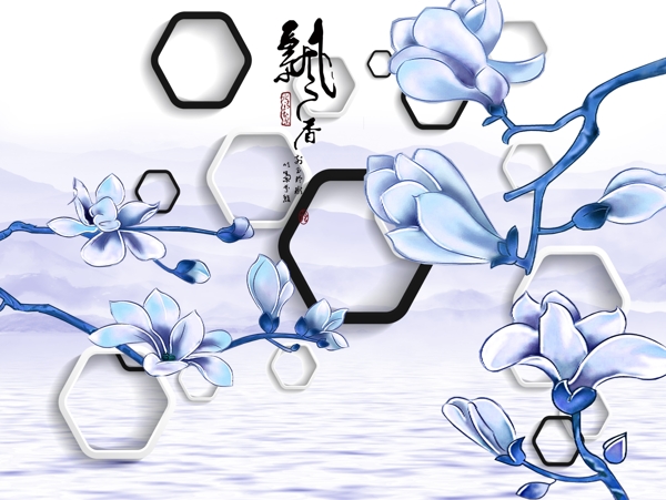 新中式背景墻