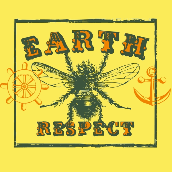 印花矢量图T恤图案图文结合昆虫苍蝇免费素材