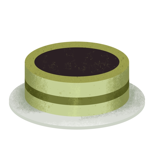 绿色圆形甜品蛋糕