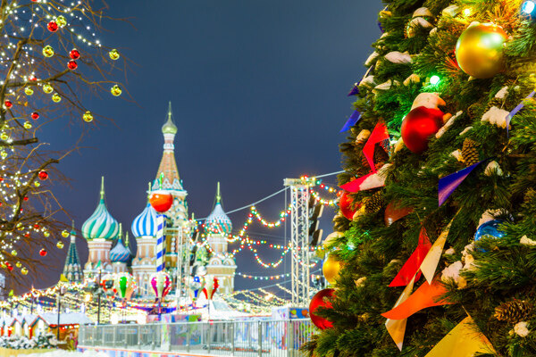 圣诞节莫斯科风景图片