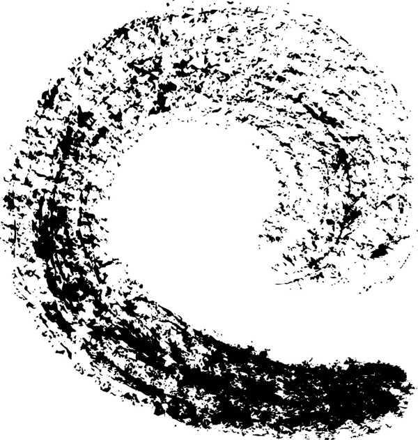 毛筆涂鴉圓