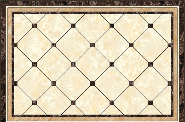 中式客厅菱形夹方块几何地拼