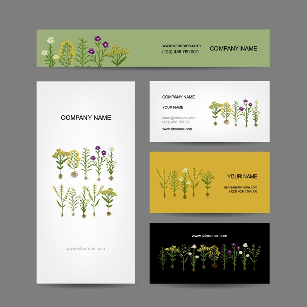 花卉装饰企业卡片图片
