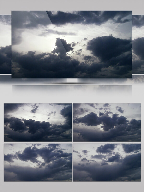 乌云遮蔽阳光的天空景素材