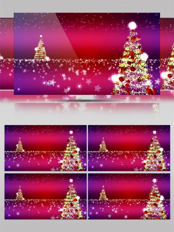 红色背景圣诞节视频素材