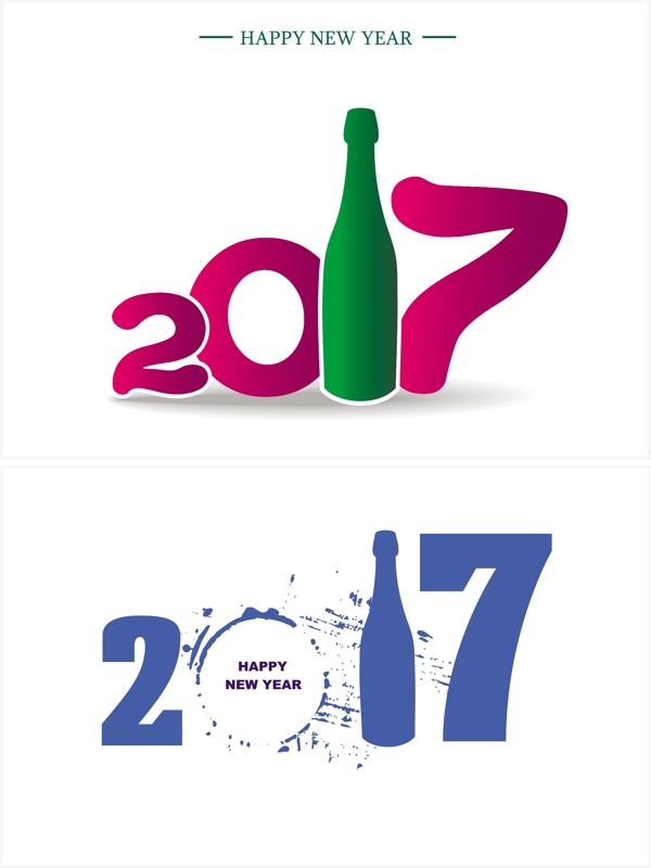 2017个性字体设计矢量素材