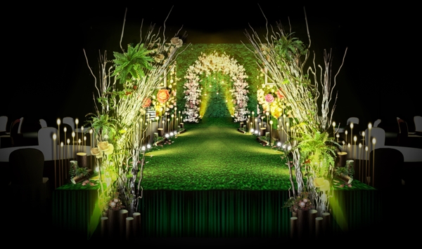 洛卡婚礼森林系舞台花房