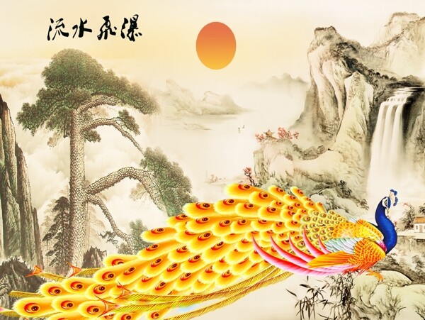 新中式背景墻