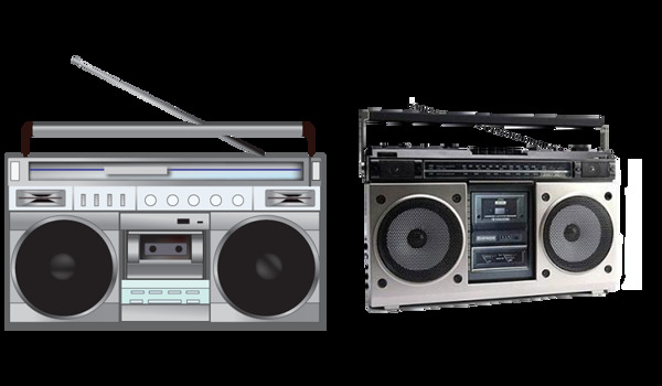 80年代收音机免抠png透明图层素材