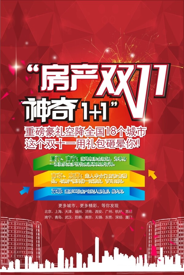 雙十一房產(chǎn)海報
