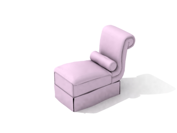 粉色可爱沙发模型
