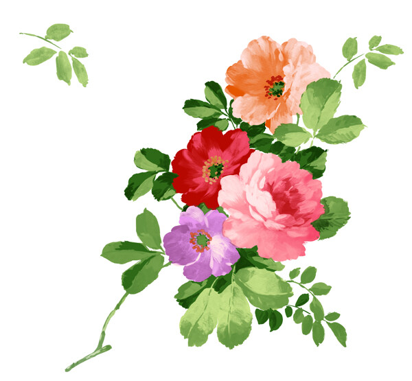 色彩小花
