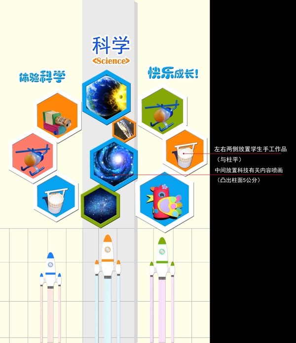 校園文化墻小學(xué)科技
