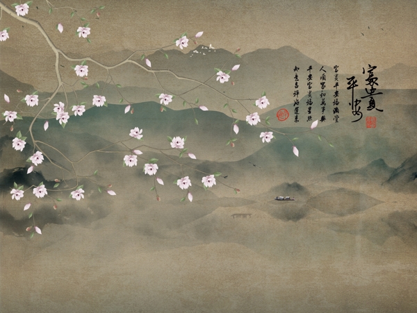 新中式背景墻