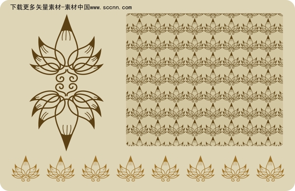 精美歐式花紋圖案