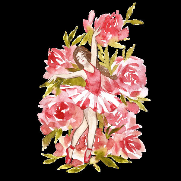 卡通花仙子透明裝飾圖案
