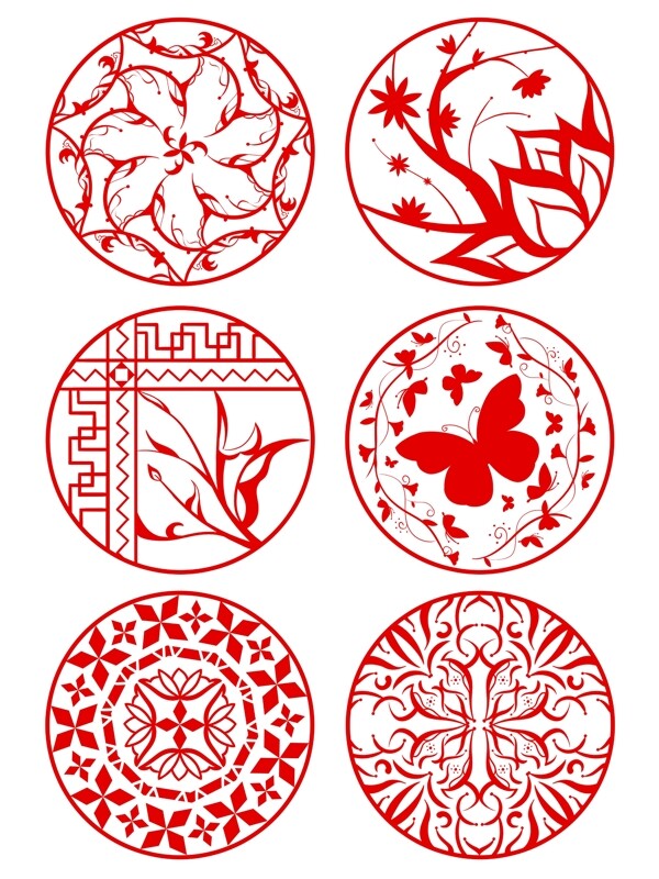 傳統(tǒng)中國風中式底紋雕花元素