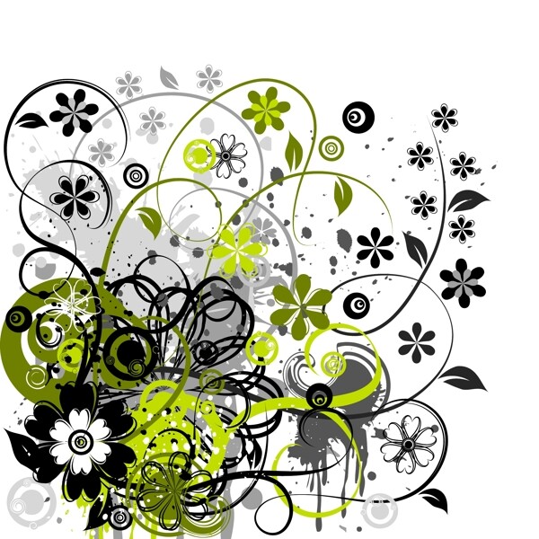 歐美花紋3811矢量EPS