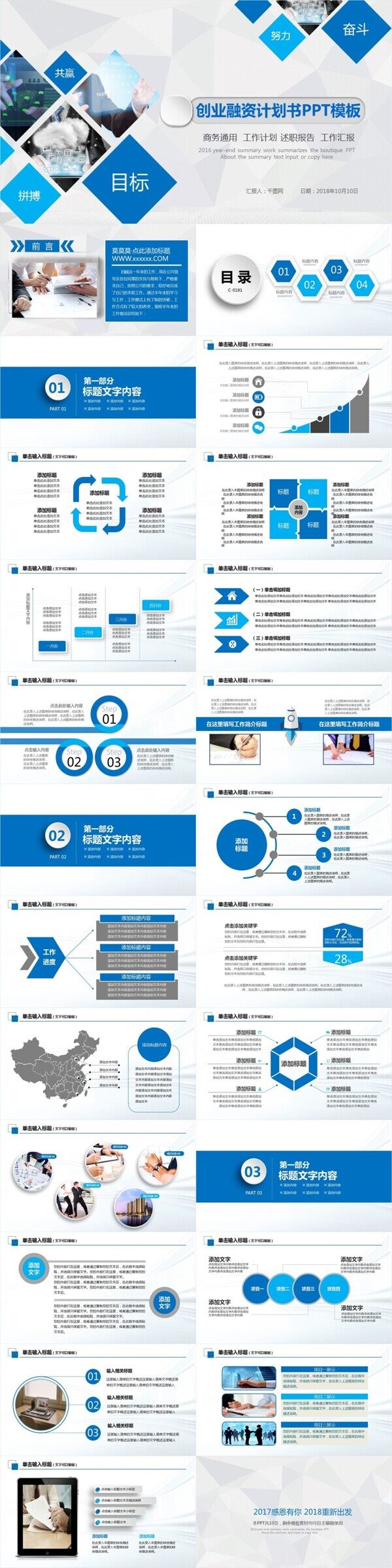 創(chuàng)業(yè)融資計劃PPT模板