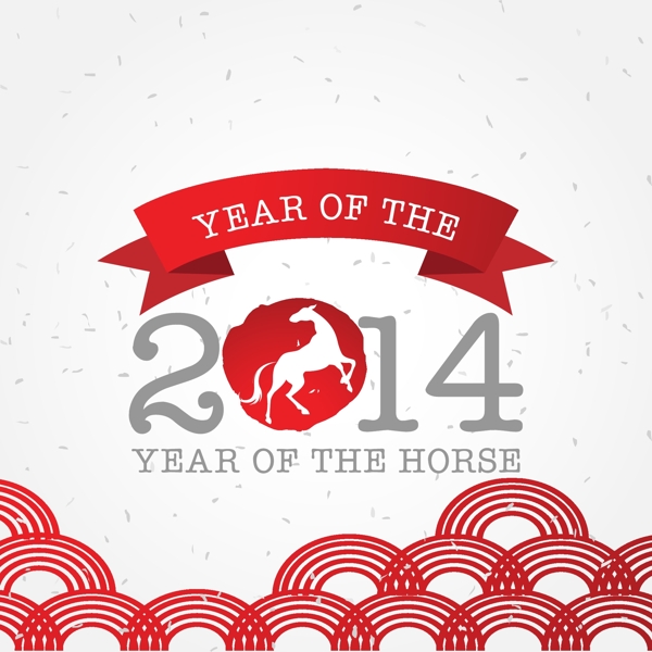 2014馬年簡(jiǎn)約背景矢量圖AI