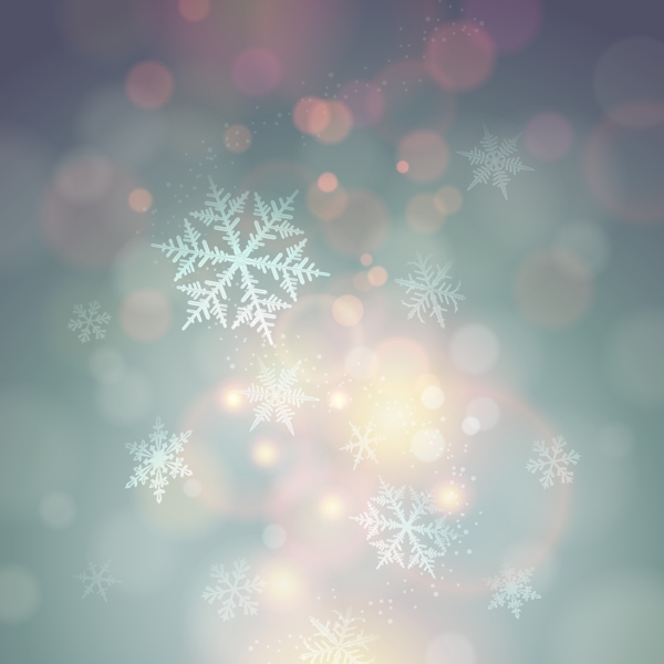 綠色雪花背景模板下載