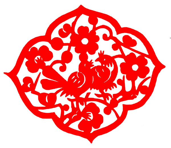 花鳥窗花剪紙民間美術(shù)0099