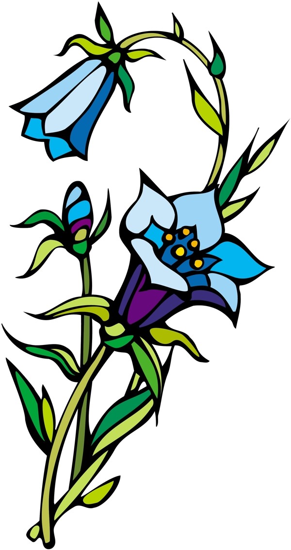 花朵花草鮮花矢量EPS格式0029